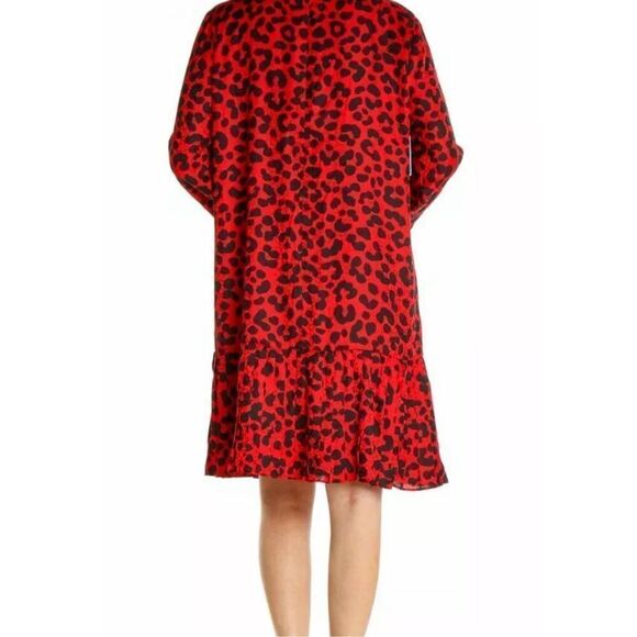 NWT $149 Ann Taylor Women's Size 6 Cheetah Print Pleated Shift Dress - Picture 7 of 9